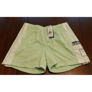 NWT adidas Originals Women's Semi Green Spark Adicolor Adibreak Shorts SZ Small